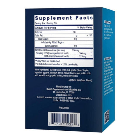 Life Extension, Omega-3 Fish Oil Gummy Bites, 36 Gummies Life Extension