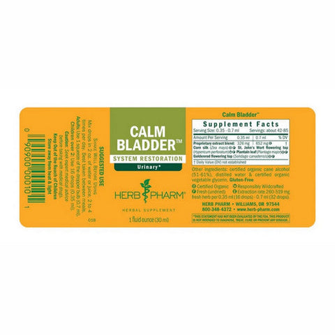 Herb Pharm, Calm Bladder, 1 Oz Herb Pharm
