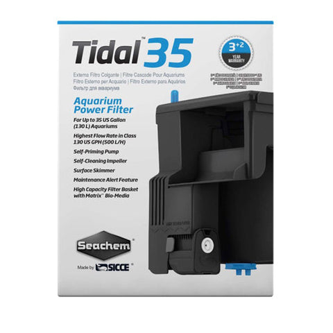 Seachem, Seachem Laboratories Tidal 35 Power Filter, Black, 1 Each/130 GPH Seachem
