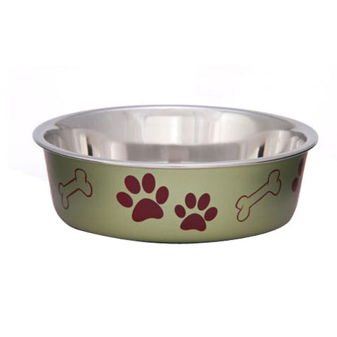 Loving Pets, Loving Pets Metallic Dog Bowl, Artichoke, 1 Each/Small Loving Pets