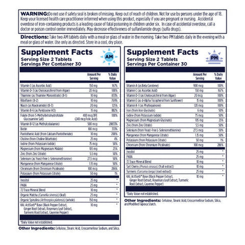 Kal, Multivitamin Am/Pm Universal, 2x60 Count Kal