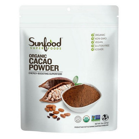 Sunfood Superfoods, Organic Cacao Powder Chocolate, 8 Oz Sunfood Superfoods