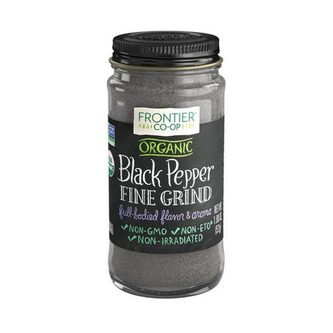 Frontier Coop, Organic Black Pepper Fine Grind, 1.80 Oz
