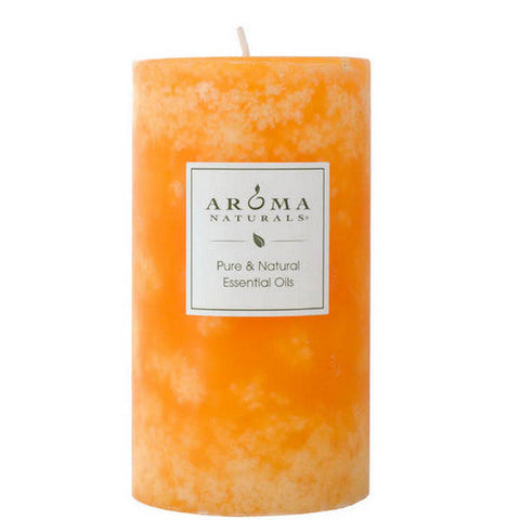 Aroma Naturals, Relaxing Tangerine Pillar 2, 1 Candle Aroma Naturals