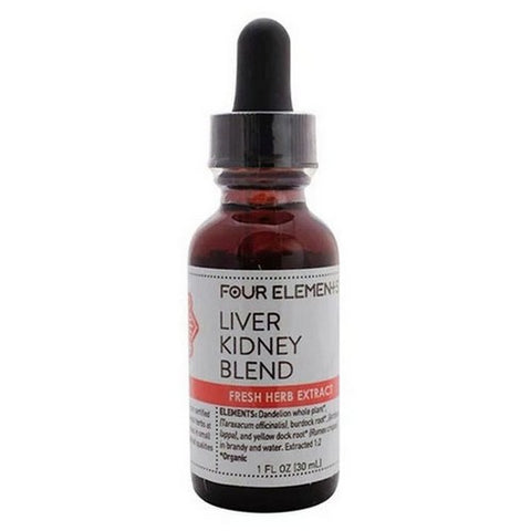 Liver Kidney Blend Herbal Tincture 1 Oz by Four Elements Herbals