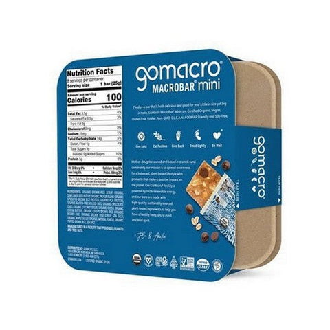 Gomacro, Organic Oatmeal Chocolate Chip Mini, 8 Count Gomacro