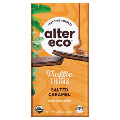 Alter Eco, Salt Caramel Dark Chocolate Truffle Thins, 2.96 Oz Alter Eco