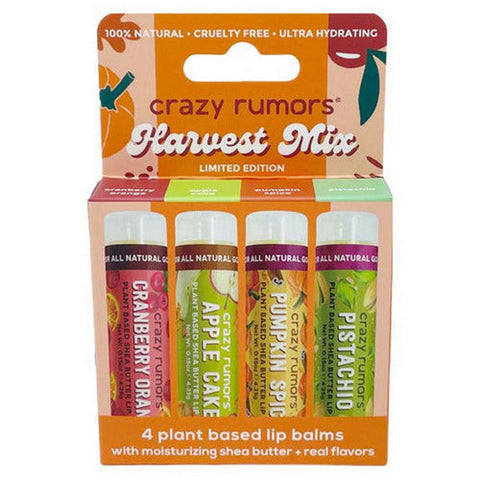 Crazy Rumors, Harvest Mix Lip Balms, 4 Count Crazy Rumors