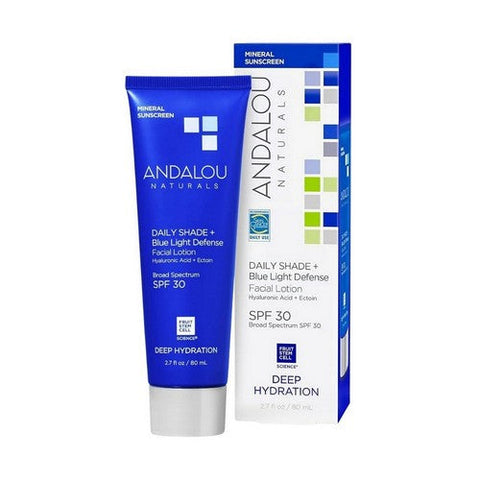 Andalou Naturals, Deep Shade Plus Blue Light Defense SPF 30 Facial Lotion, 2.7 Oz Andalou Naturals