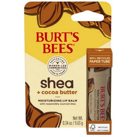 Burts Bees, Shea Cocoa Butter Paper Tube Lip Balm, 0.34 Oz Burts Bees