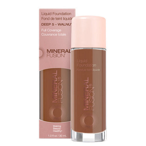 Mineral Fusion, Deep 5 Walnut Liquid Foundation, 1 Oz Mineral Fusion