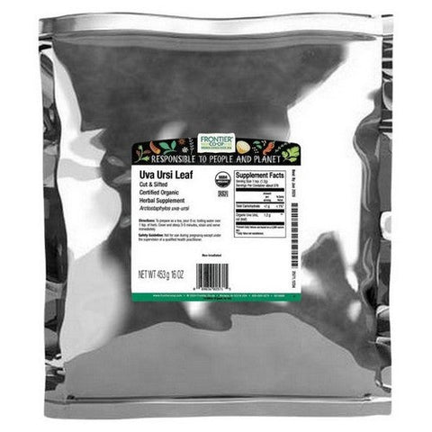 Frontier Coop, Organic Uva Ursi Leaf Cut & Sifted, 1 Lb Frontier Coop