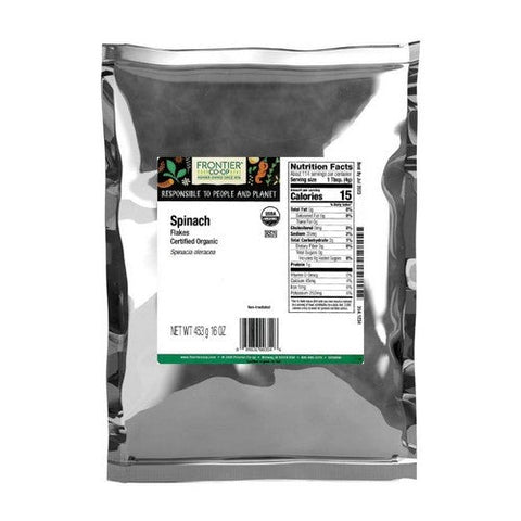 Frontier Coop, Organic Spinach Flakes, 1 Lb Frontier Coop