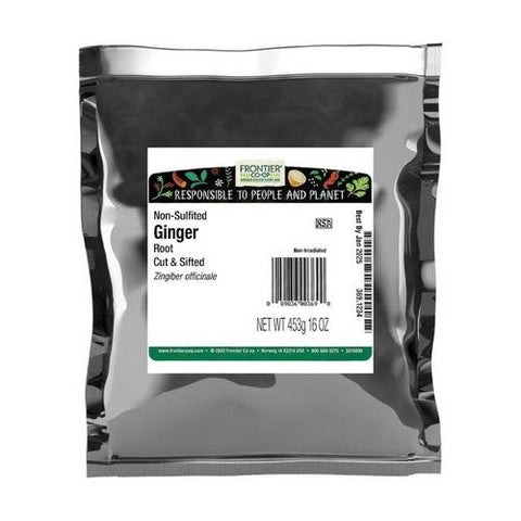 Frontier Coop, Ginger Root Cut & Sifted, 1 Lb Frontier Coop