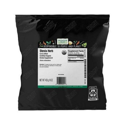 Frontier Coop, Organic Green Stevia Herb Cut & Sifted, 1 Lb Frontier Coop