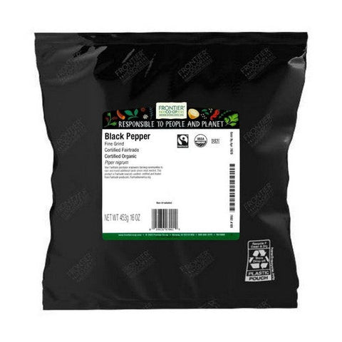 Frontier Coop, Organic Fair Trade Certified Fine Grind Black Pepper, 1 Lb Frontier Coop