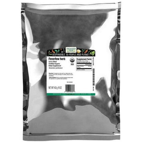 Frontier Coop, Organic Feverfew Herb Cut & Sifted, 1 Lb Frontier Coop