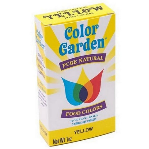 Color Garden, Yellow Natural Food Coloring, 5 Packets Color Garden