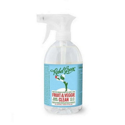 Rebel Green, Fruit And Veggie Clean Produce Wash Spray, 17 Oz Rebel Green
