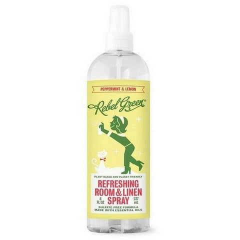 Rebel Green, Peppermint And Lemon Linen Room Spray, 8 Oz Rebel Green
