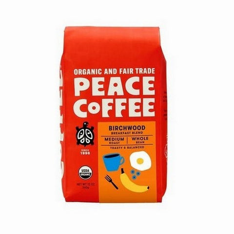 Peace Coffee, Whole Bean Birchwood Breakfast Blend, 12 Oz Peace Coffee