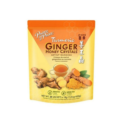 Prince Of Peace, Ginger Honey Crystals with Turmeric, 25 Count Prince Of Peace