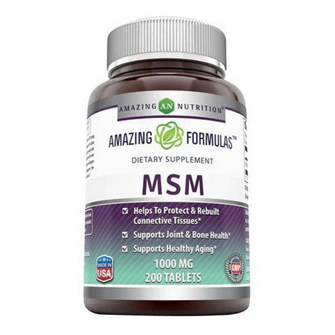 Amazing Nutrition, Amazing Formulas MSM, 1000 mg, 200 Tabs Amazing Nutrition