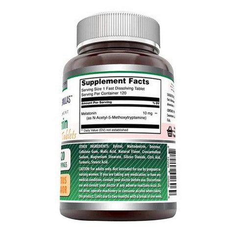 Amazing Nutrition, Amazing Formulas Melatonin Fast Dissolving Citrus, 10 mg, 120 Tabs Amazing Nutrition