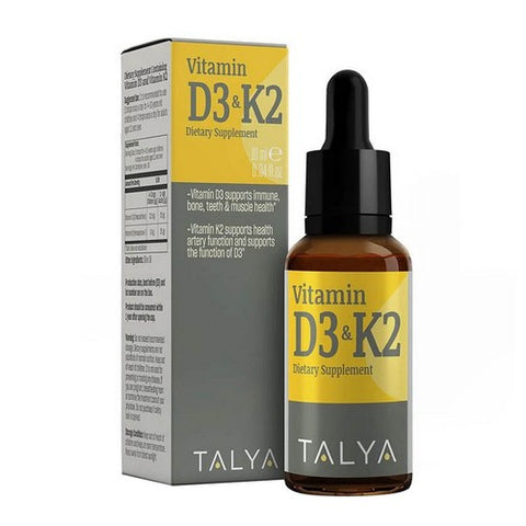 Talya, Vitamin D3 And K2, 0.34 Oz Talya