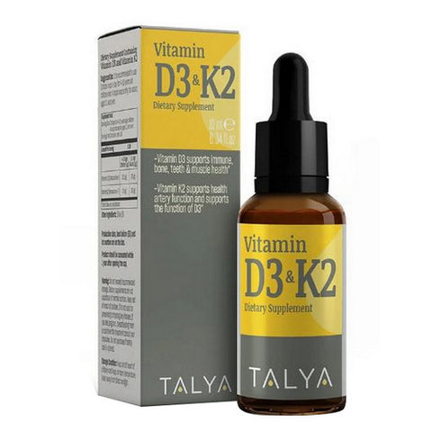 Talya, Vitamin D3 And K2, 0.34 Oz Talya