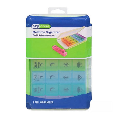 Ezy Dose, Medtime Organizer Weekly 4X / Day With Pop Outs, 3 Each Ezy Dose