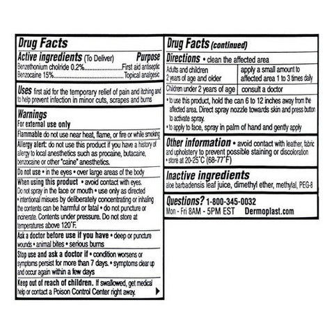 Dermoplast, Kids Antiseptic And Pain Relieving Spray, 2 Oz Dermoplast