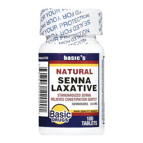 Basic Drugs, Senna Laxative, 100 Tabs Basic Drugs