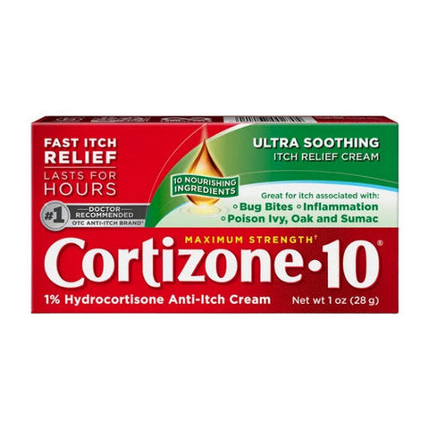 Cortizone-10, Ultra Soothing Hydrocortisone Anti Itch Creme Maximum Strength, 1 Oz Cortizone-10