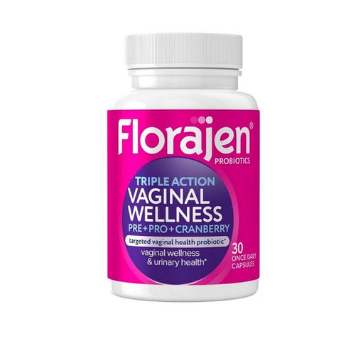Florajen, Triple Action Women's Pre Plus Probiotic Plus Cranberry, 30 Caps