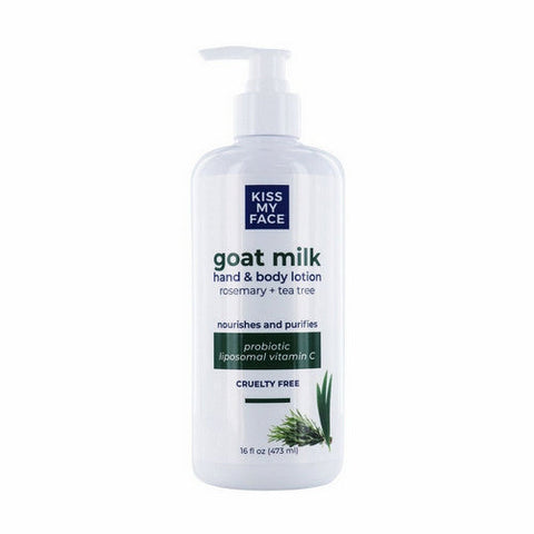 Kiss My Face, Goat Milk Hand & Body Lotion Rosemary + Tea Tree, 16 Oz Kiss My Face