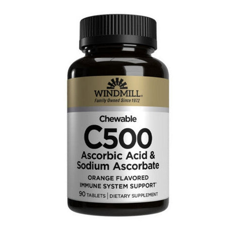 Windmill, Vitamin C Chewable Orange Flavor, 500 Mg, 90 Tabs Windmill