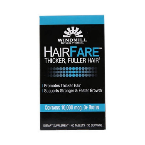 Windmill, Hair Fare, 10,000 Mcg, 60 Tablets Windmill