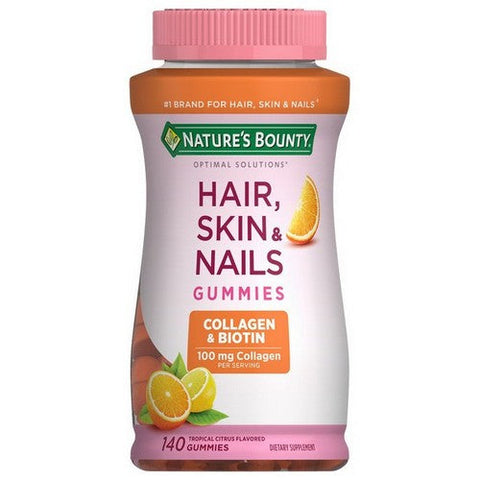 Nature's Bounty, Hair Skin Nails Plus Collagen Gummies, 140 Count Nature's Bounty