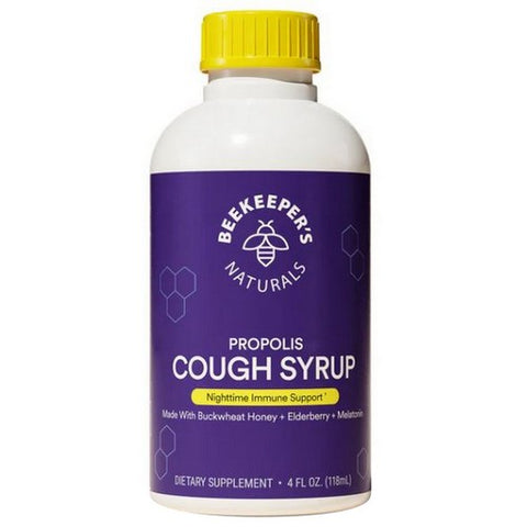 Naturals Night Propolis Cough Syrup 4 Oz by BeeKeeper's Natural