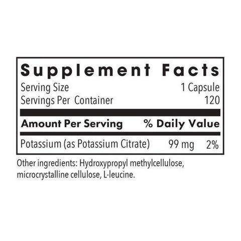 Nutricology/ Allergy Research Group, Potassium Citrate, 120 Veg Caps Nutricology/ Allergy Research Group