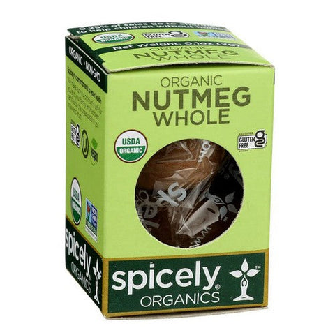 Spicely Organics, Organic Whole Nutmeg, 0.1 Oz (Case Of 6) Spicely Organics