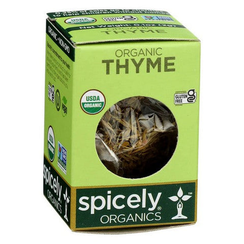 Spicely Organics, Organic Thyme Whole, 0.1 Oz (Case Of 6) Spicely Organics