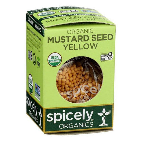 Spicely Organics, Organic Mustard Seeds Yellow, 0.45 Oz (Case Of 6) Spicely Organics