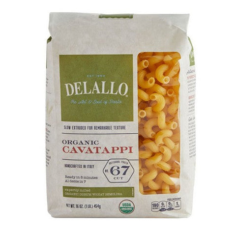 Delallo, Organic Cavatappi Pasta, 1 Lb (Case Of 8) Delallo
