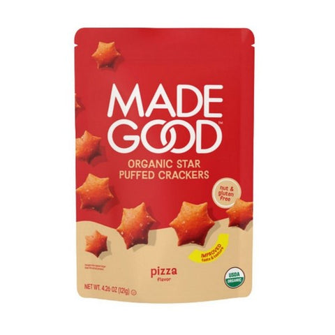 Madegood, Organic Star Puffed Crackers Pizza Flavor, 4.26 Oz (Case Of 6) Madegood