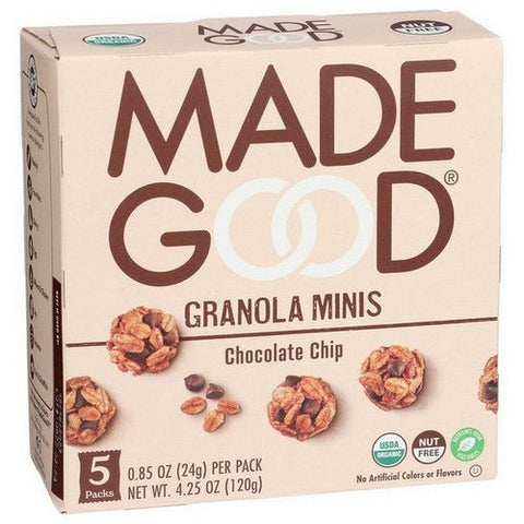 Madegood, Oreagnic Granola Minis Chocolate Chip, 4.25 Oz (Case Of 6) Madegood