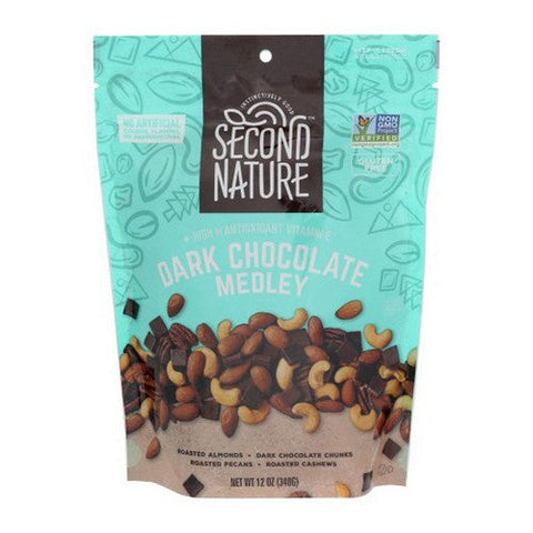 Second Nature, Dark Chocolate Medley Mix, 12 Oz (Case Of 6) Second Nature