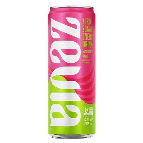 Zevia, Zero Calorie Energy Strawberry Kiwi Drink, 12 Oz (Case Of 12) Zevia