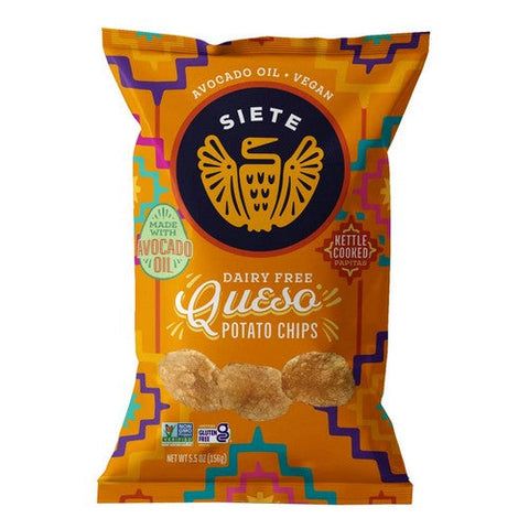 Siete, Queso Kettle Cooked Potato Chips, 5.5 Oz (Case Of 6) Siete